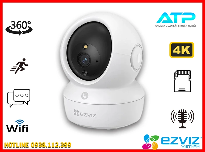  EZVIZ CS-H6C-R200-8H8WFL là dòng camera cao cấp dành cho gia đình và cửa hàng. Với độ nét 8MP, hình ảnh thu được sống động và rõ ràng. Khả năng quay xoay rộng kết hợp với cảnh báo chuyển động giúp bạn không bỏ lỡ khoảnh khắc quan trọng. Đặc biệt, camera hỗ trợ đàm thoại 2 chiều và quan sát ban đêm có màu, mang đến trải nghiệm giám sát thông minh và tiện lợi.