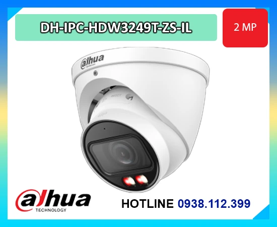 camera Dahua DH-IPC-HDW3249T-ZS-IL, camera IP Dome Dahua 2MP, camera WizSense Dahua, camera Smart Dual Light Dahua, camera IP AN THÀNH PHÁT
