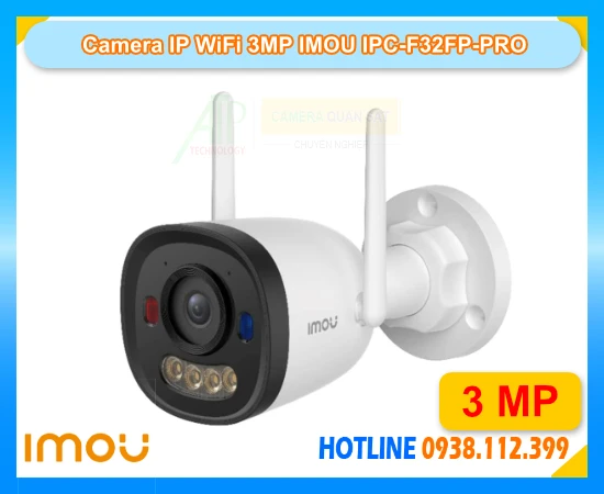 camera imou ipc-f32fp-pro, camera bullet 2e pro 3mp, camera wifi ngoài trời 3mp imou, camera full color imou, camera an thành phát