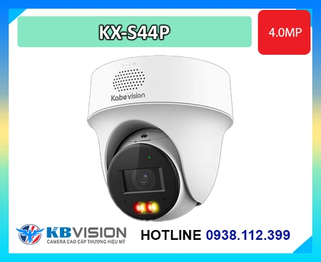 camera kbvision kx-s44p, camera pt 4mp kbvision, camera xoay 345 độ, camera full color 30m, camera wifi báo động còi hú