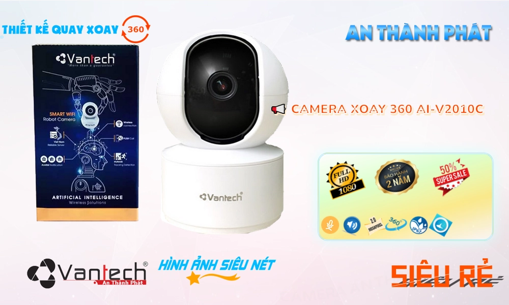 Camera WiFi Vantech 4.0MP AI-V2010C