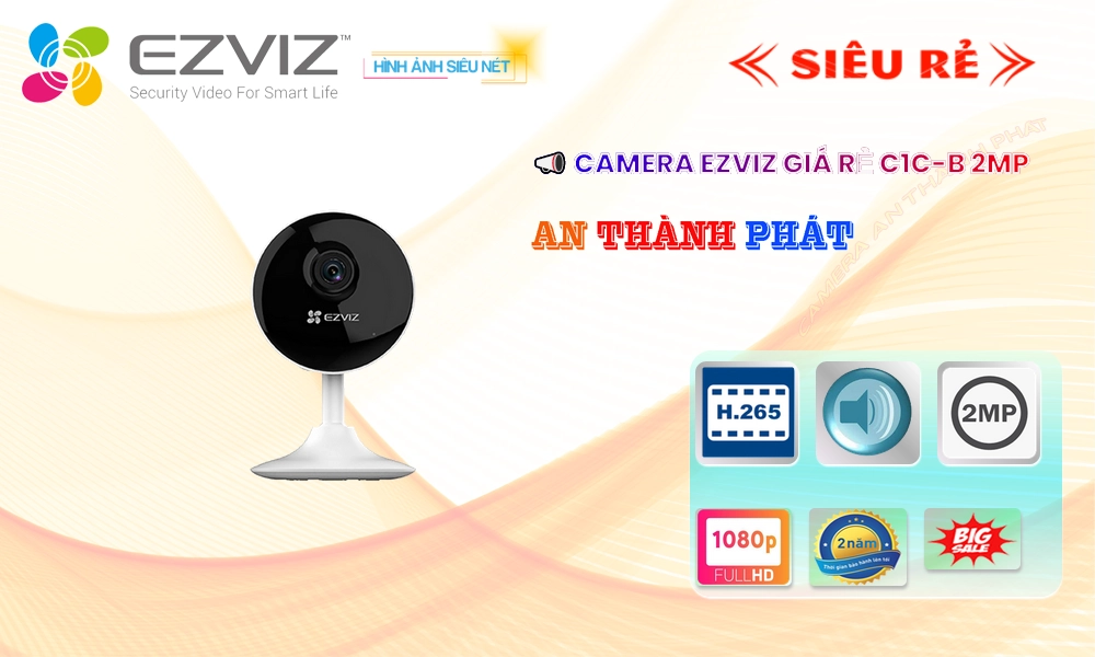 C1C-B 2MP Camera Wifi Ezviz Chức Năng Cao Cấp C1C-B 2MP Camera Wifi Ezviz Chức Năng Cao Cấp