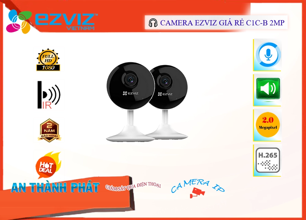 C1C-B 2MP Camera Wifi Ezviz Chức Năng Cao Cấp C1C-B 2MP Camera Wifi Ezviz Chức Năng Cao Cấp