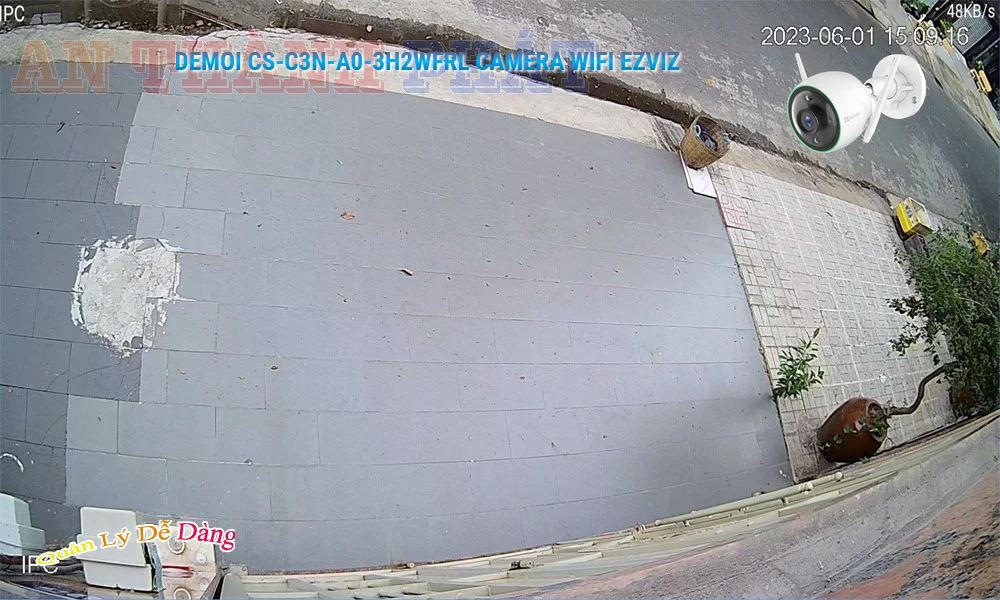 Camera Wi-Fi Ezviz ngoài trời CS-C3N-A0-3H2WFRL Sắc Nét