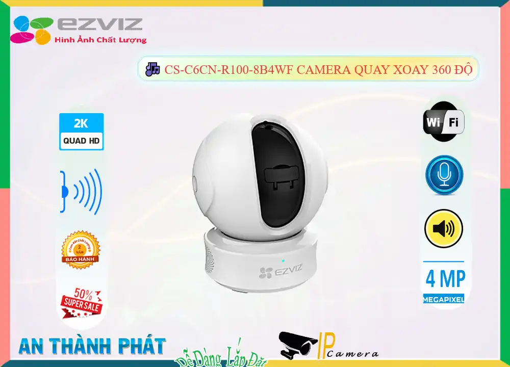 CS-C6CN-R100-8B4WF sắc nét Wifi Ezviz CS-C6CN-R100-8B4WF sắc nét Wifi Ezviz