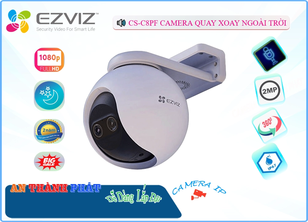 ✲ CS-C8PF Camera Không Dây Wifi Ezviz ✲ CS-C8PF Camera Không Dây Wifi Ezviz