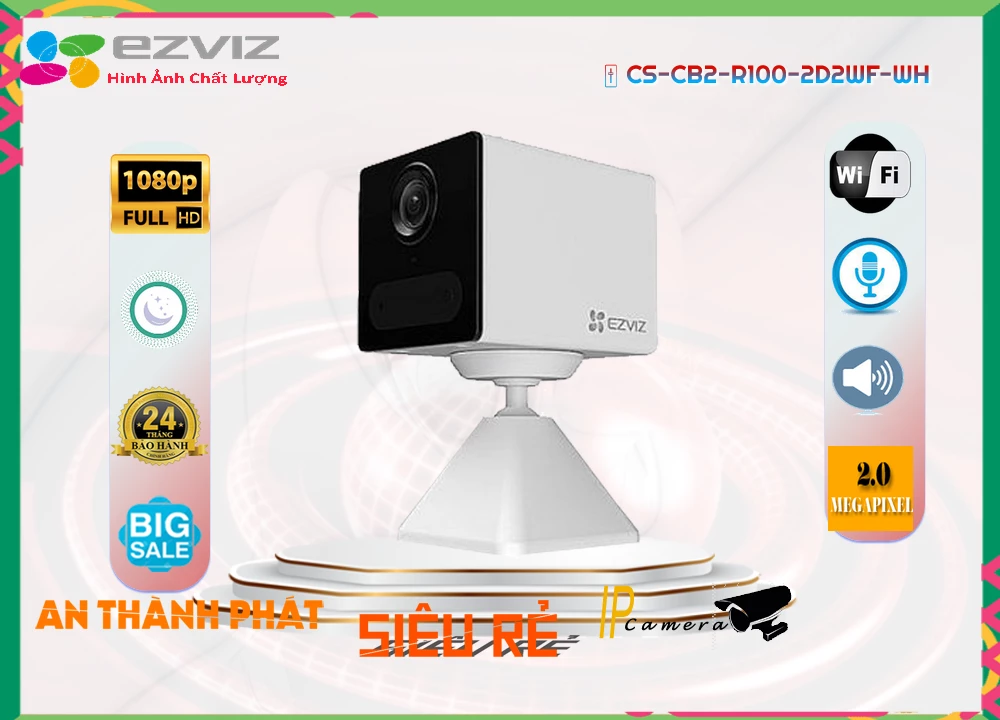 CS-CB2-R100-2D2WF-WH sắc nét Wifi Ezviz CS-CB2-R100-2D2WF-WH sắc nét Wifi Ezviz