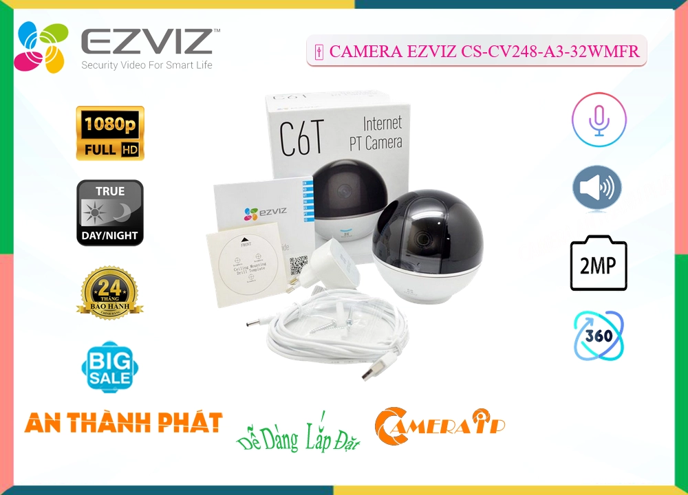 CS-CV248-A3-32WMFR Camera Chính Hãng Wifi Ezviz ❇ CS-CV248-A3-32WMFR Camera Chính Hãng Wifi Ezviz ❇
