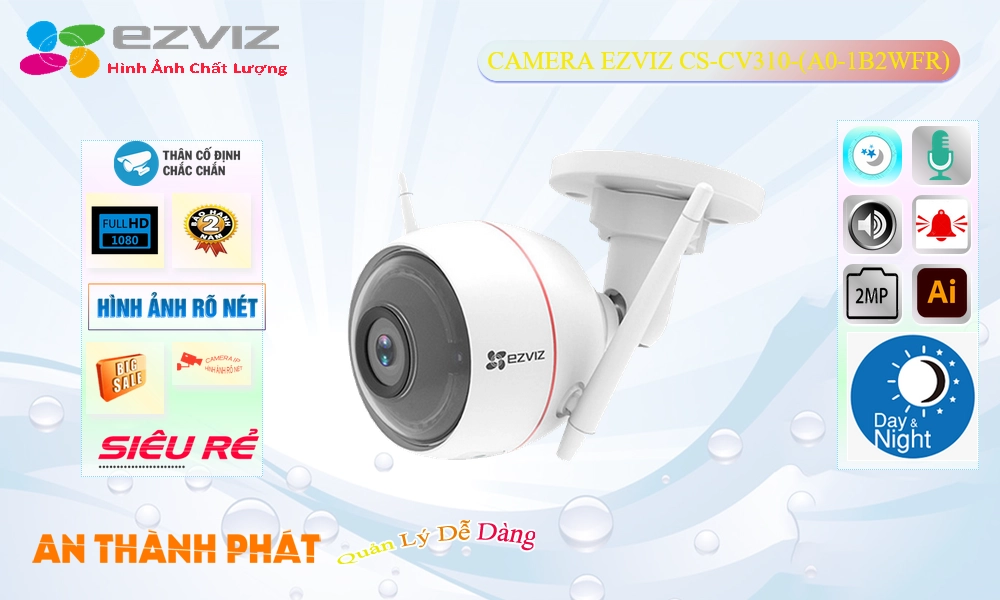Camera CS-CV310-(A0-1B2WFR) Wifi Ezviz Chất Lượng