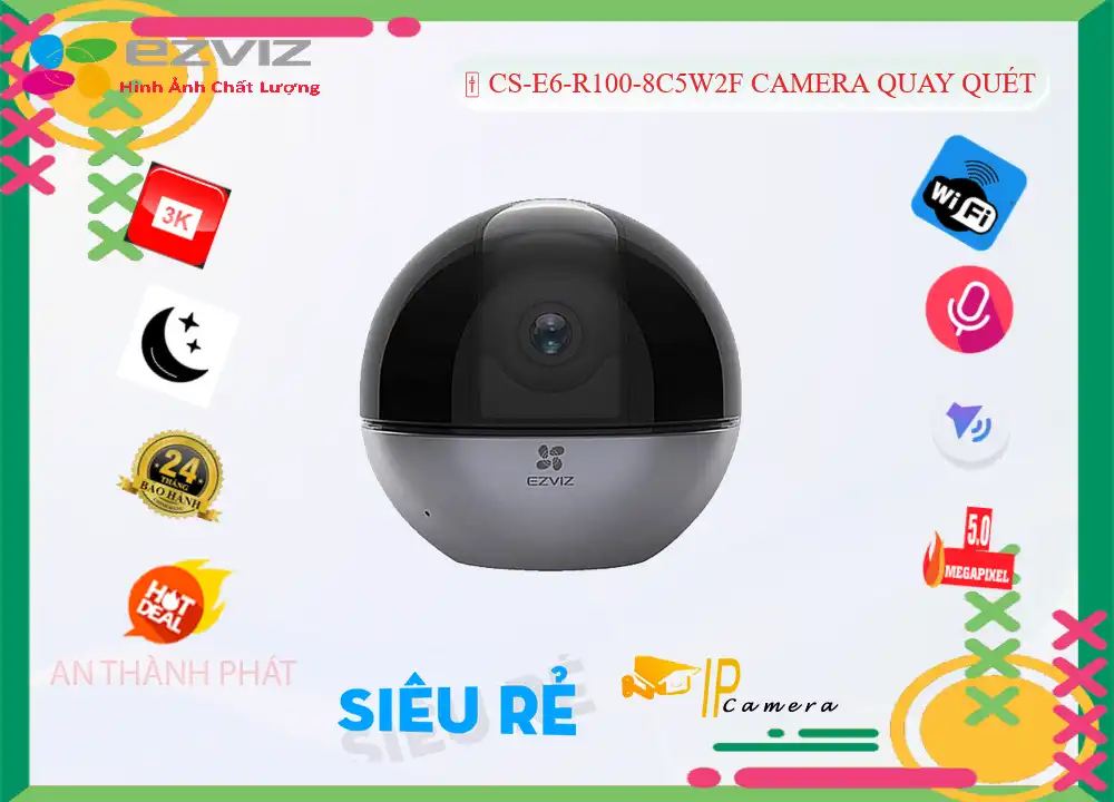 CS-E6-R100-8C5W2F sắc nét Wifi Ezviz CS-E6-R100-8C5W2F sắc nét Wifi Ezviz