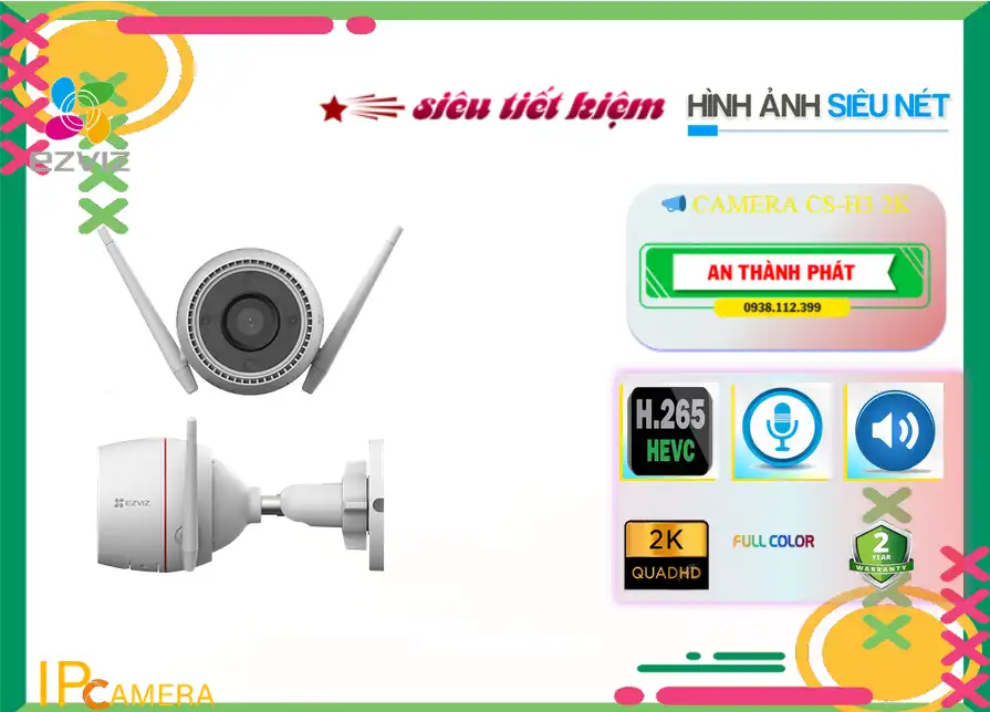 CS-H3 2K Wifi Ezviz Giá rẻ ☑,CS H3 2K,Giá Bán ,CS-H3-2K giá kỹ thuật,Công ty bán CS-H3-2K,thông số CS-H3-2K,CS-H3-2K giá mới nhất,CS-H3-2K bán rẻ,CS-H3-2K Chính hãng,Bán rẻ CS-H3-2K,tuổi thọ CS-H3-2K,Giá  Không Dây IP CS-H3-2K,Phân Phối Sỉ CS-H3-2K,CS-H3-2K Giá Thấp Nhất