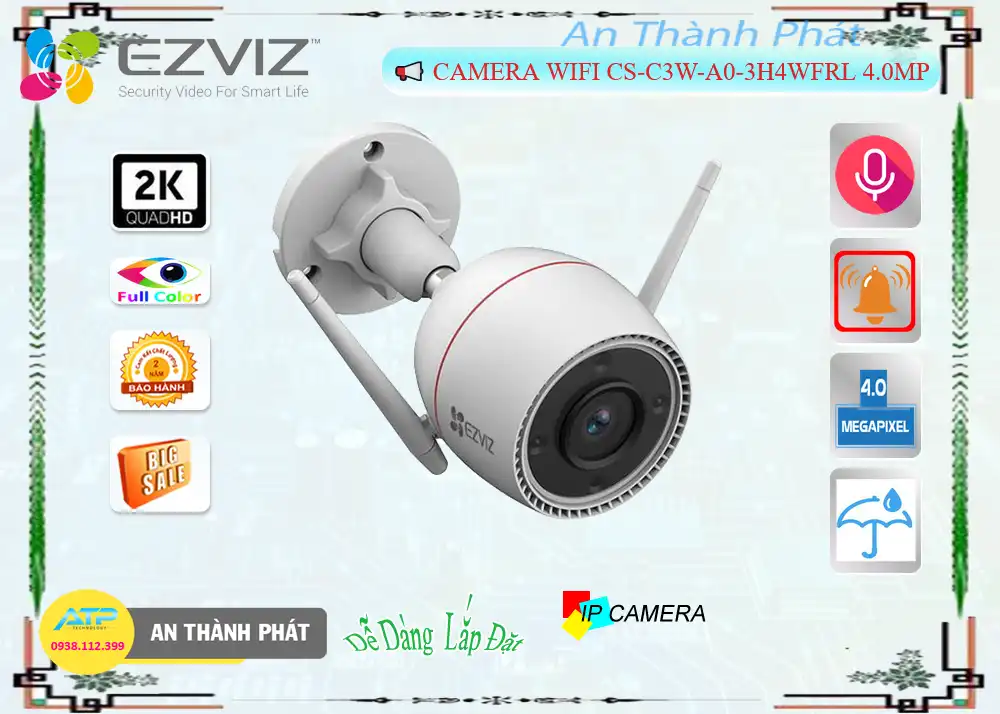 CS-H3c-R100-1K3WKFL sắc nét Wifi Ezviz CS-H3c-R100-1K3WKFL sắc nét Wifi Ezviz