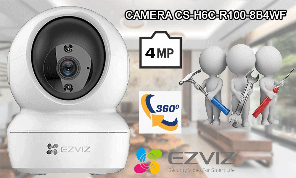 CS-H6c-R100-8B4WF sắc nét Wifi Ezviz
