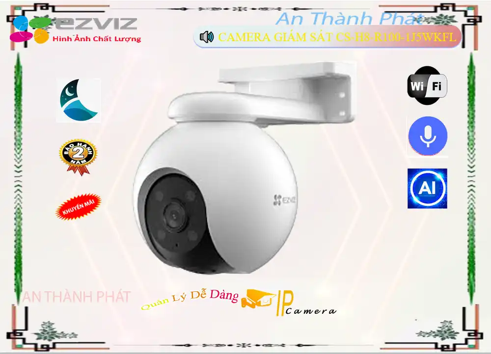 CS-H8-R100-1J5WKFL sắc nét Wifi Ezviz CS-H8-R100-1J5WKFL sắc nét Wifi Ezviz