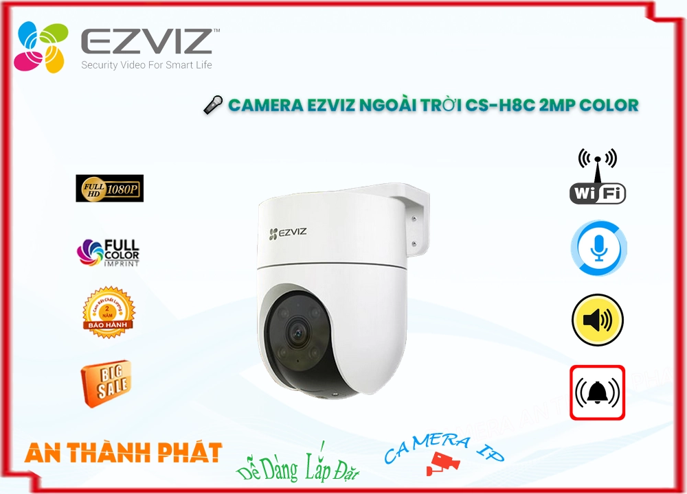 Camera Wifi Không Dây CS-H8C 2MP Color Giá tốt Camera Wifi Không Dây CS-H8C 2MP Color Giá tốt