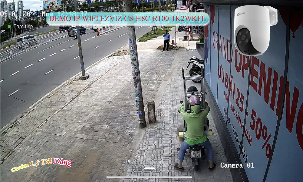 Camera IP Wifi Quay Xoay CS-H8c-R100-1K2WKFL Wifi Ezviz