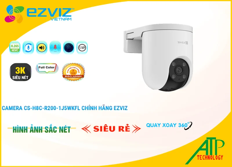 CS-H8c-R200-1J5WKFL sắc nét Wifi Ezviz CS-H8c-R200-1J5WKFL sắc nét Wifi Ezviz