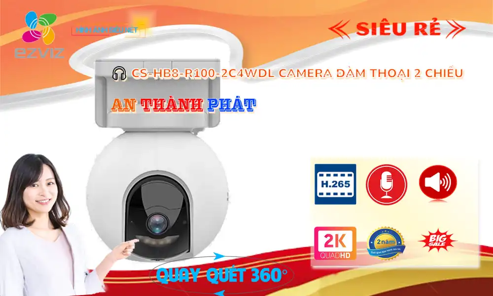 CS-HB8-R100-2C4WDL sắc nét Wifi Ezviz