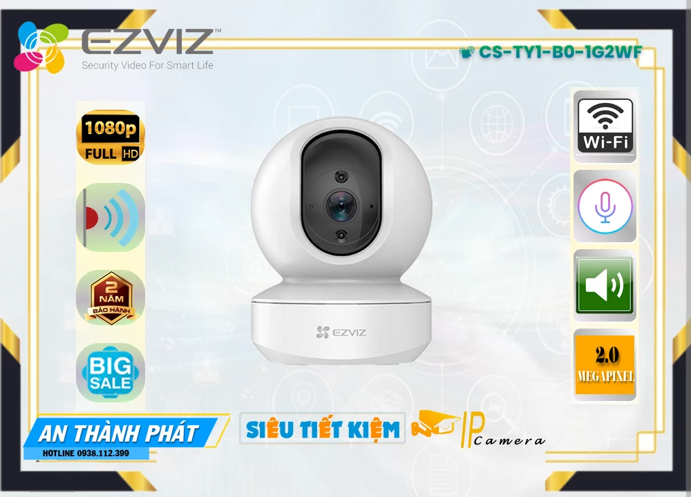 Camera Wifi Ezviz CS-TY1-B0-1G2WF,Giá CS-TY1-B0-1G2WF, Loại Camera an ninh CS-TY1-B0-1G2WF Giá Khuyến Mãi,Bán rẻ CS-TY1-B0-1G2WF,CS-TY1-B0-1G2WF Wifi  giá mới nhất,thông số CS-TY1-B0-1G2WF 2.0 megapixel FULL HD 1080P,CS-TY1-B0-1G2WF Tiết kiệm,tuổi thọ CS-TY1-B0-1G2WF,CS-TY1-B0-1G2WF Chính hãng,Giá kỹ thuật CS-TY1-B0-1G2WF,Địa Chỉ Bán CS-TY1-B0-1G2WF,CS-TY1-B0-1G2WF sale mạnh,Giá Bán CS-TY1-B0-1G2WF,CS-TY1-B0-1G2WF tốt nhất,CS-TY1-B0-1G2WF bán rẻ