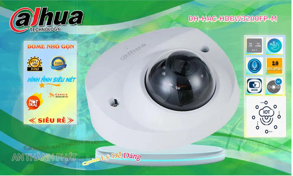 DH-HAC-HDBW3200FP-M sắc nét Dahua