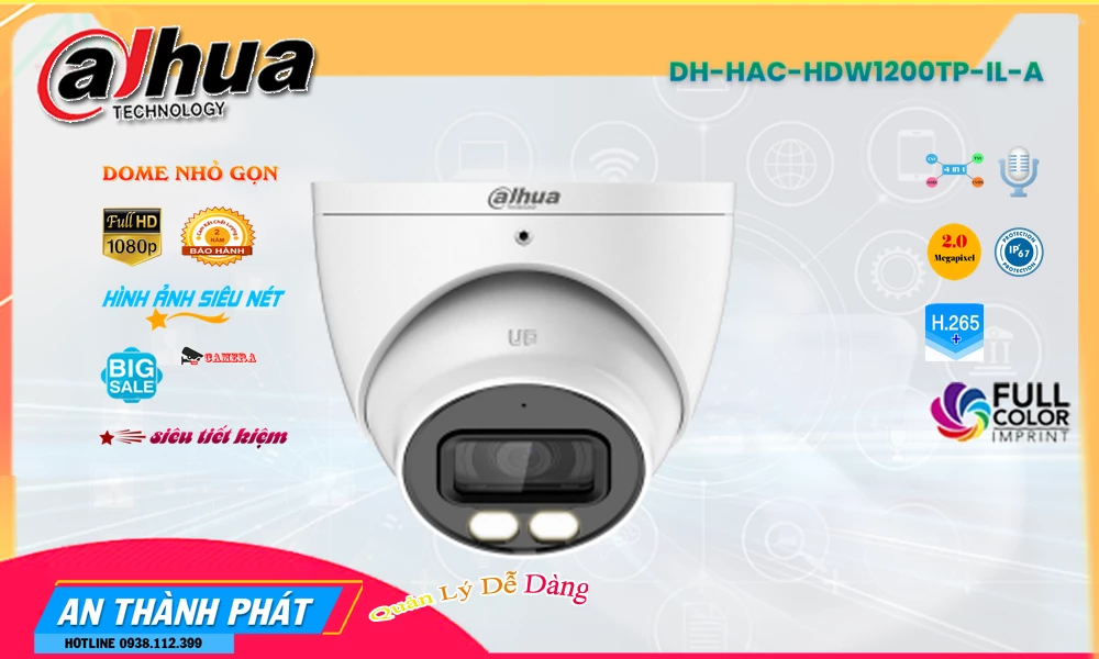 ➠ DH-HAC-HDW1200TP-IL-A sắc nét Dahua ➠ DH-HAC-HDW1200TP-IL-A sắc nét Dahua