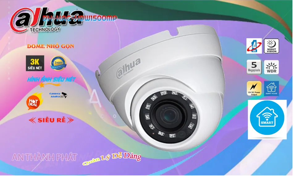 DH-HAC-HDW1500MP sắc nét Dahua