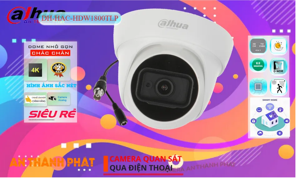 DH-HAC-HDW1800TLP sắc nét Dahua
