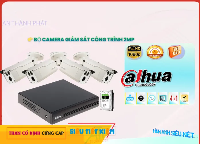 Bộ Camera Giám Sát Công Trình 2MP Bộ Camera Giám Sát Công Trình 2MP Tư vấn lắp camera Bộ Camera Giám Sát Công Trình 2MP chuyên nghiệp