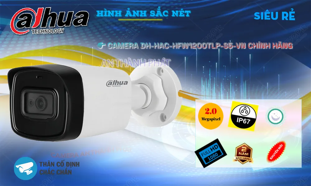 DH-HAC-HFW1200TLP-S5-VN sắc nét Dahua DH-HAC-HFW1200TLP-S5-VN sắc nét Dahua