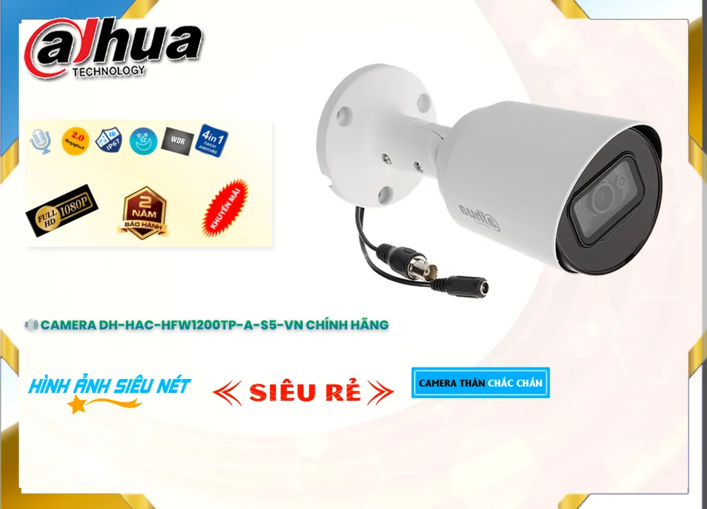 DH-HAC-HFW1200TP-A-S5-VN sắc nét Dahua DH-HAC-HFW1200TP-A-S5-VN sắc nét Dahua