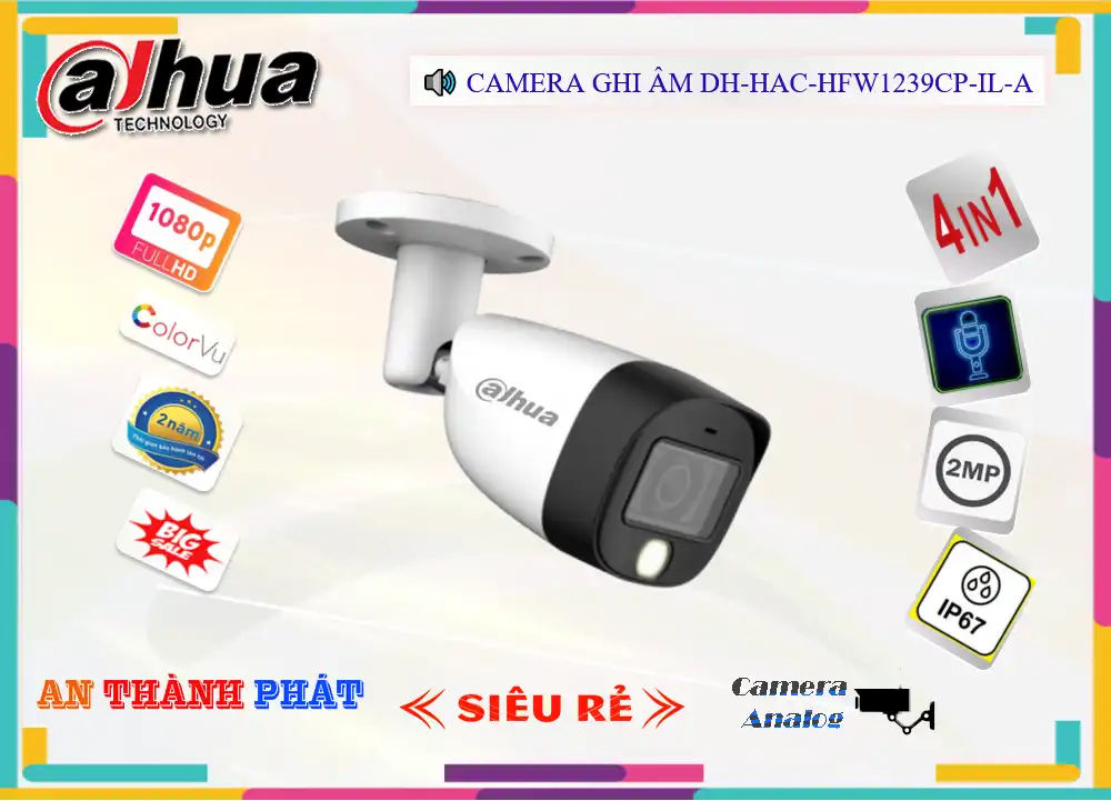 DH-HAC-HFW1239CP-IL-A sắc nét Dahua