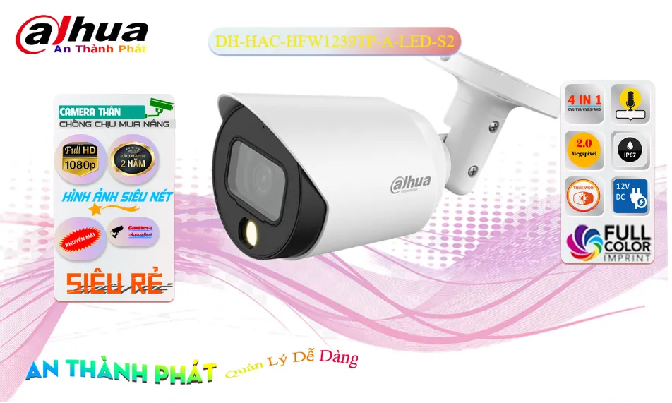 DH-HAC-HFW1239TP-A-LED-S2 sắc nét Dahua DH-HAC-HFW1239TP-A-LED-S2 sắc nét Dahua