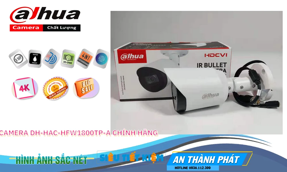 DH-HAC-HFW1800TP sắc nét Dahua