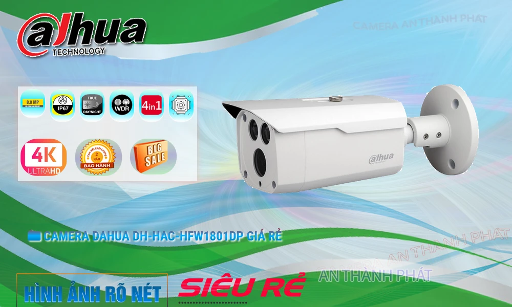 DH-HAC-HFW1801DP sắc nét Dahua DH-HAC-HFW1801DP sắc nét Dahua