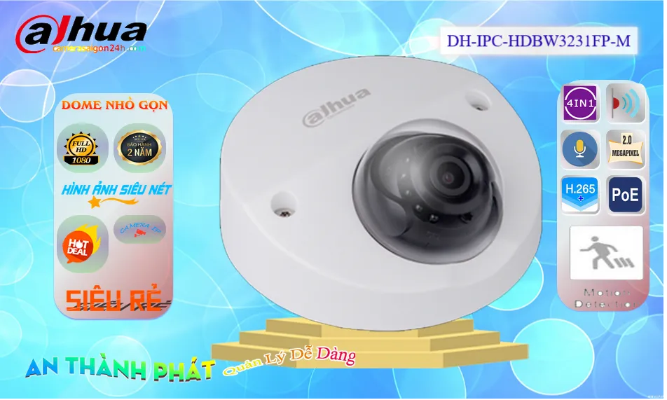 DH-IPC-HDBW3231FP-M sắc nét Dahua DH-IPC-HDBW3231FP-M sắc nét Dahua