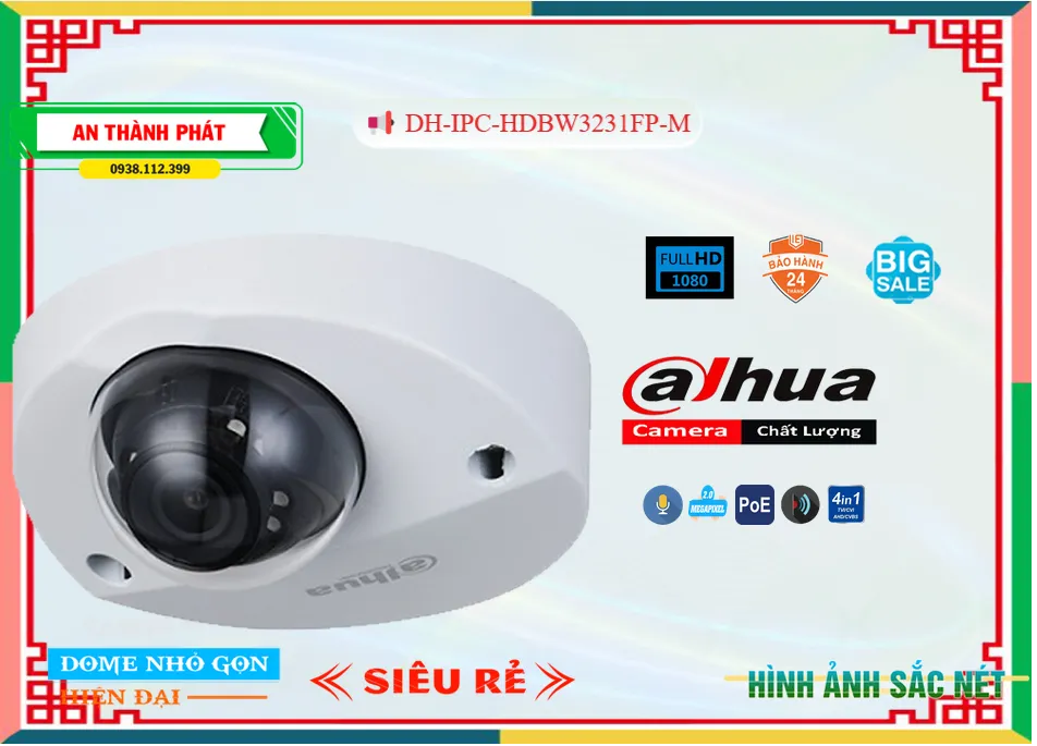 DH-IPC-HDBW3231FP-M sắc nét Dahua DH-IPC-HDBW3231FP-M sắc nét Dahua