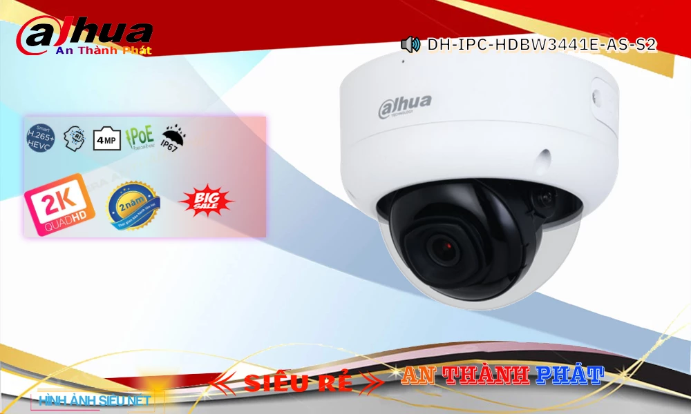 DH-IPC-HDBW3441E-AS-S2 sắc nét Dahua