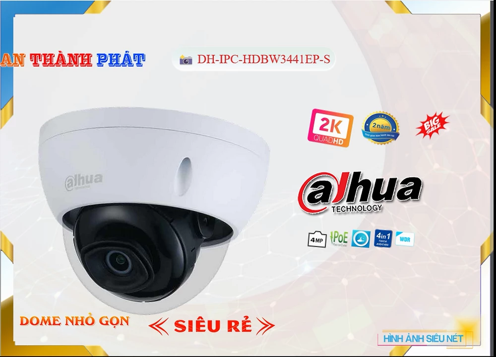 DH-IPC-HDBW3441EP-S sắc nét Dahua ➠ DH-IPC-HDBW3441EP-S sắc nét Dahua ➠