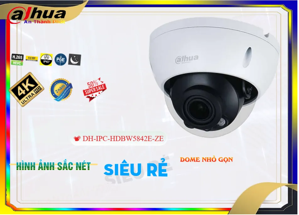DH-IPC-HDBW5842E-ZE sắc nét Dahua DH-IPC-HDBW5842E-ZE sắc nét Dahua
