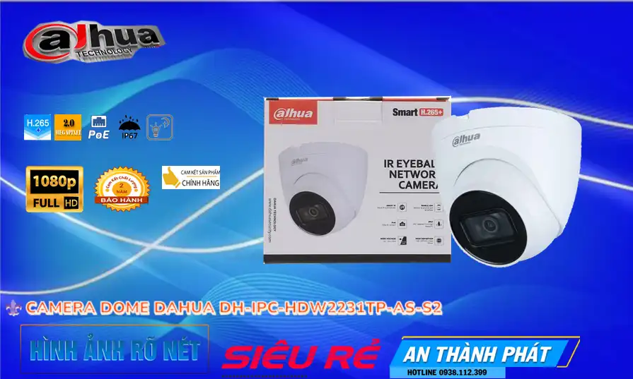 ➠ DH-IPC-HDW2231TP-AS-S2 sắc nét Dahua ➠ DH-IPC-HDW2231TP-AS-S2 sắc nét Dahua