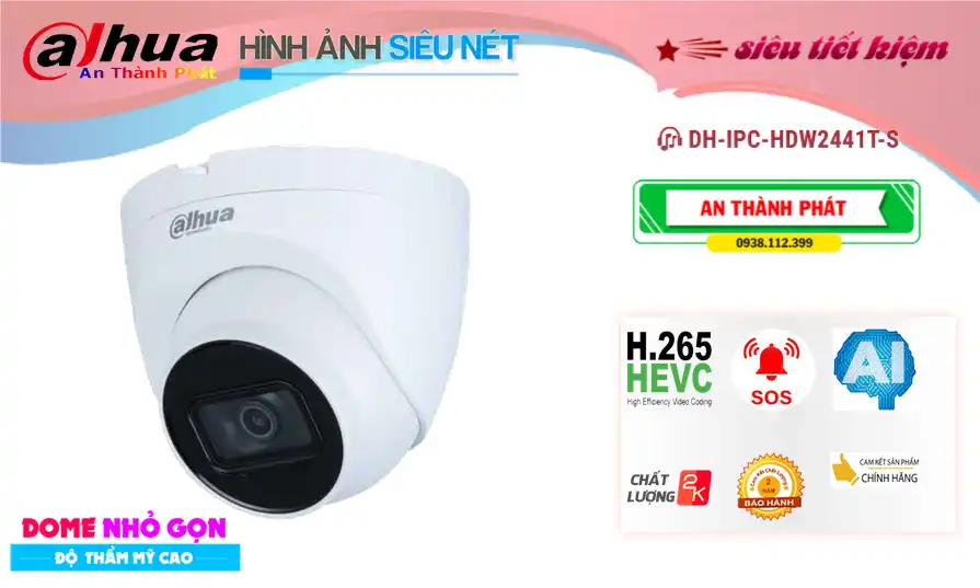 DH-IPC-HDW2441T-S sắc nét Dahua DH-IPC-HDW2441T-S sắc nét Dahua