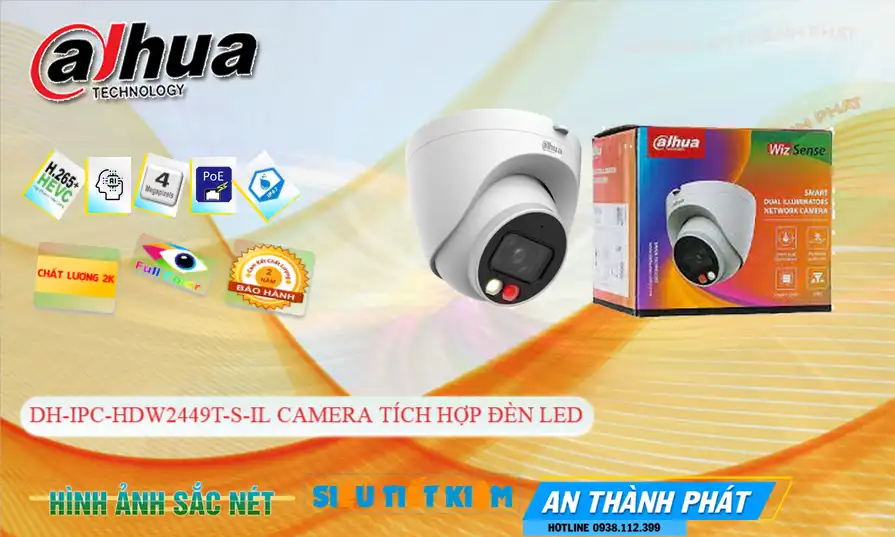 ➠ DH-IPC-HDW2449T-S-IL sắc nét Dahua ➠ DH-IPC-HDW2449T-S-IL sắc nét Dahua