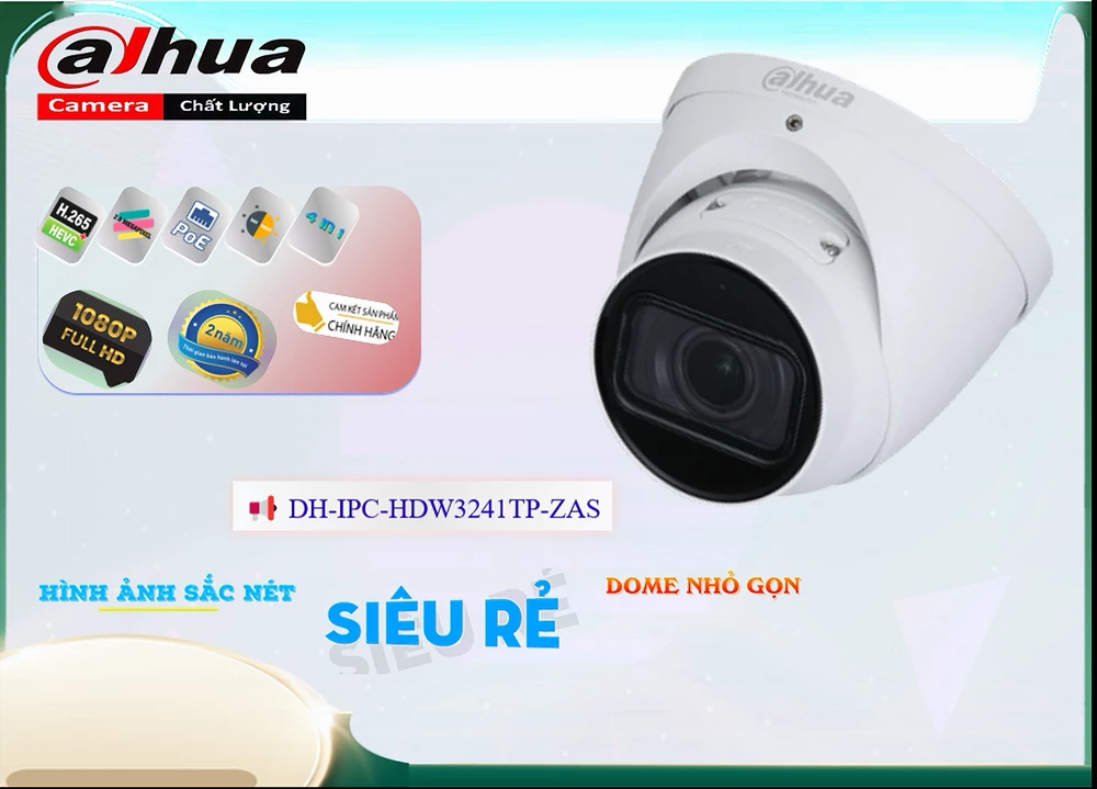 DH-IPC-HDW3241TP-ZAS sắc nét Dahua DH-IPC-HDW3241TP-ZAS sắc nét Dahua