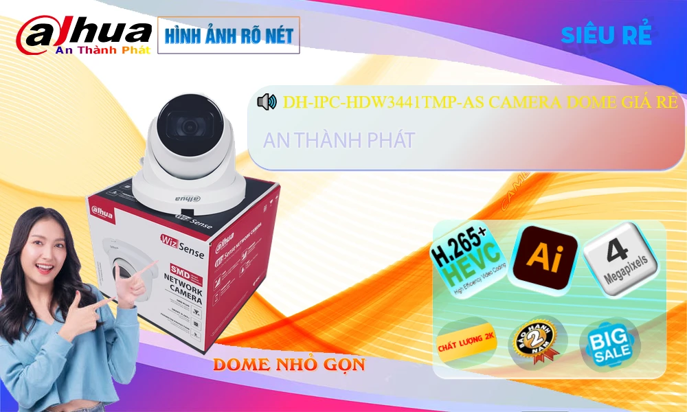 DH-IPC-HDW3441TMP-AS sắc nét Dahua DH-IPC-HDW3441TMP-AS sắc nét Dahua