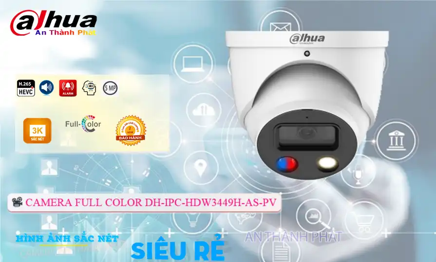 DH-IPC-HDW3449H-AS-PV sắc nét Dahua DH-IPC-HDW3449H-AS-PV sắc nét Dahua