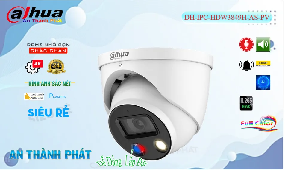 DH-IPC-HDW3849H-AS-PV sắc nét Dahua DH-IPC-HDW3849H-AS-PV sắc nét Dahua