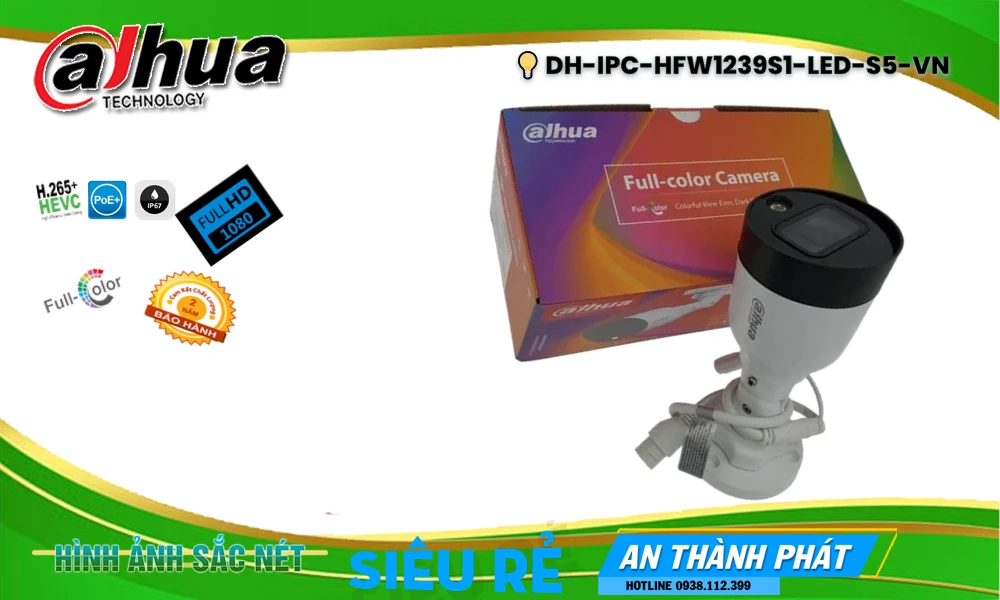 DH-IPC-HFW1239S1-LED-S5-VN sắc nét Dahua DH-IPC-HFW1239S1-LED-S5-VN sắc nét Dahua