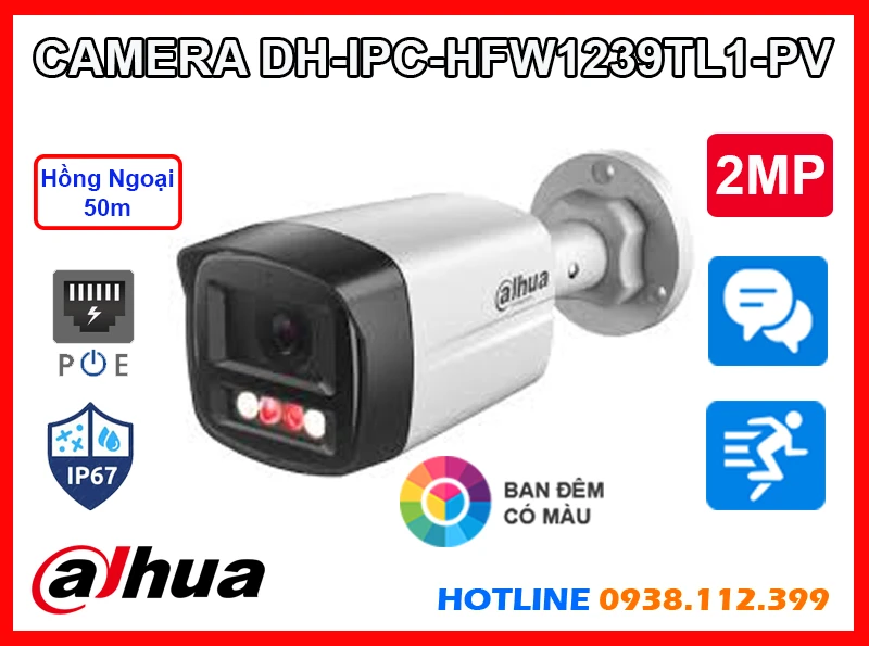 Camera Dahua DH-IPC-HFW1239TL1-PV (2MP),thông số Camera An Ninh DH-IPC-HFW1239TL1-PV,DH-IPC-HFW1239TL1-PV Giá Hấp Dẫn,Thông số DH-IPC-HFW1239TL1-PV FULL HD 1080P 2.0 MP