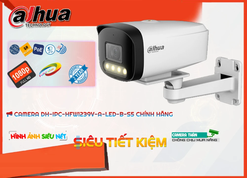 DH-IPC-HFW1239V-A-LED-B-S5 Camera Cấp Nguồ Qua Dây Mạng trang bị đặt biệt Nguồn sử dụng 12V An Toàn Dahua Giá tốt DH-IPC-HFW1239V-A-LED-B-S5 Camera Cấp Nguồ Qua Dây Mạng trang bị đặt biệt Nguồn sử dụng 12V An Toàn Dahua Giá tốt