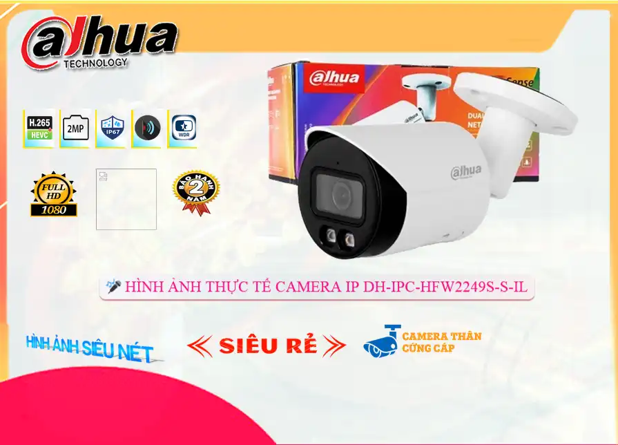 DH-IPC-HFW2249S-S-IL sắc nét Dahua ➠ DH-IPC-HFW2249S-S-IL sắc nét Dahua ➠